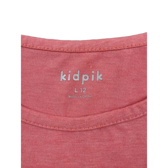 Girls Knit Top Peach Printed Shirt Fresh Popcorn size Girl's Large JH1057 - Picture 3 of 4